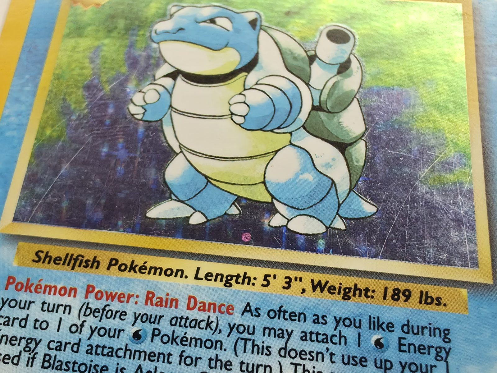 Blastoise holo angle close-up