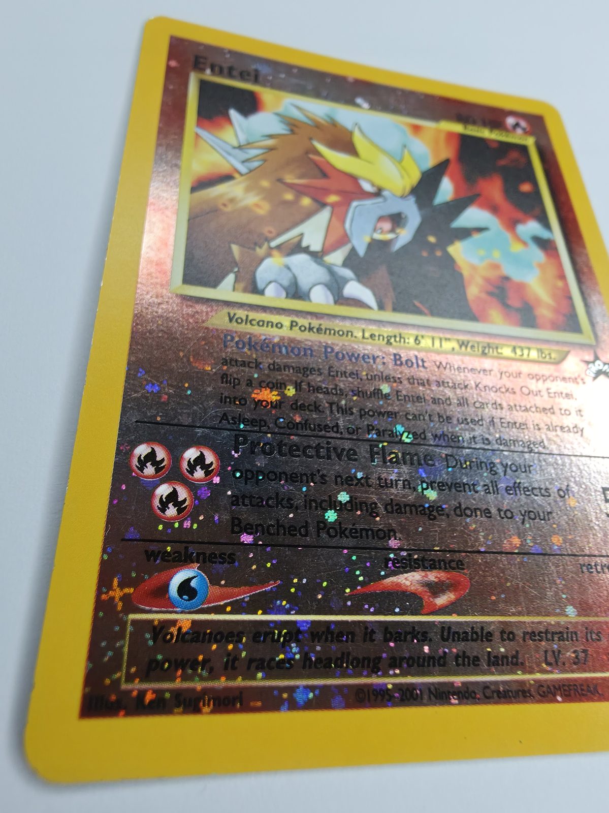 Entei holo angle close-up