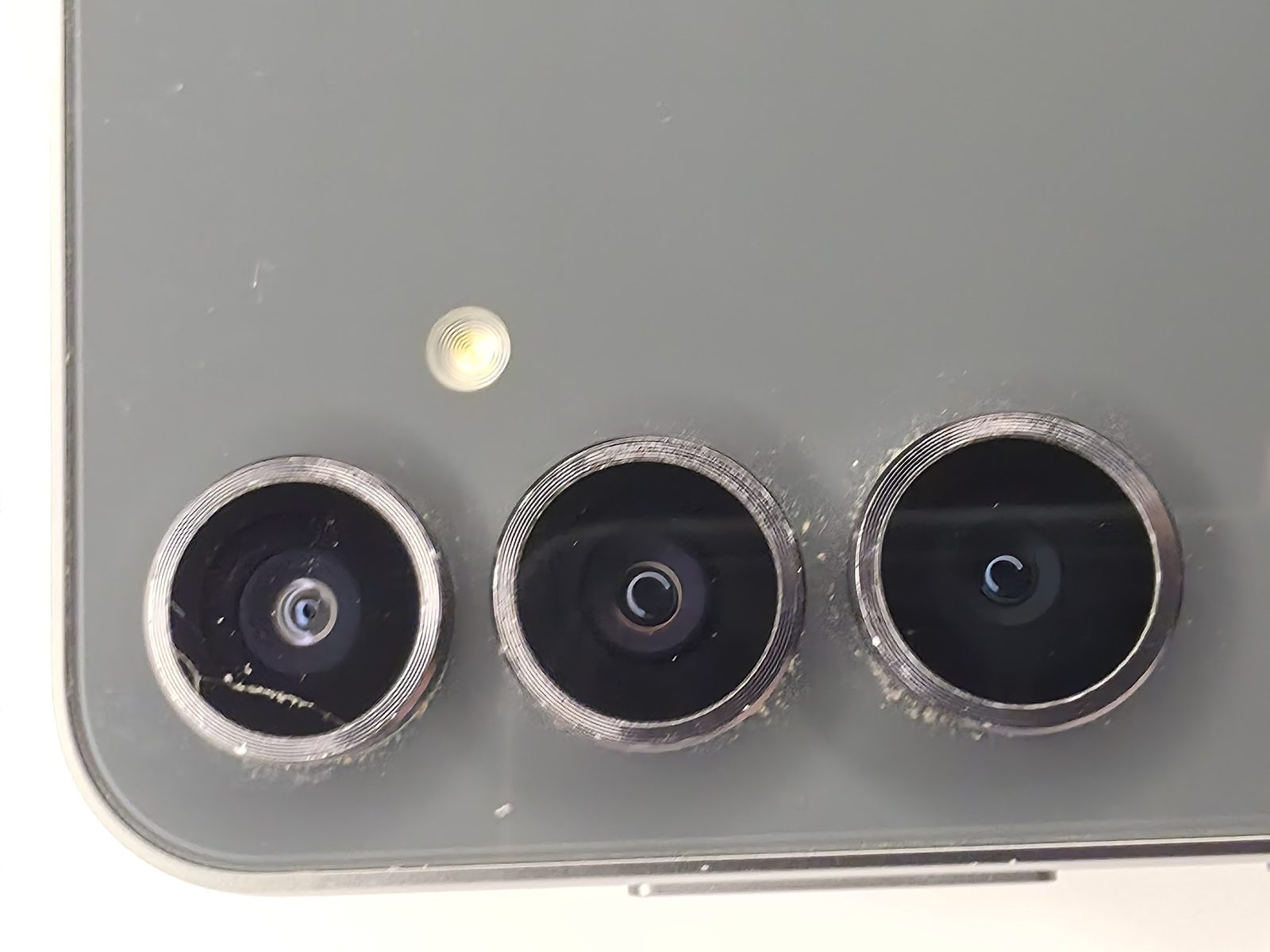 Samsung Galaxy S23 FE camera lens close-up