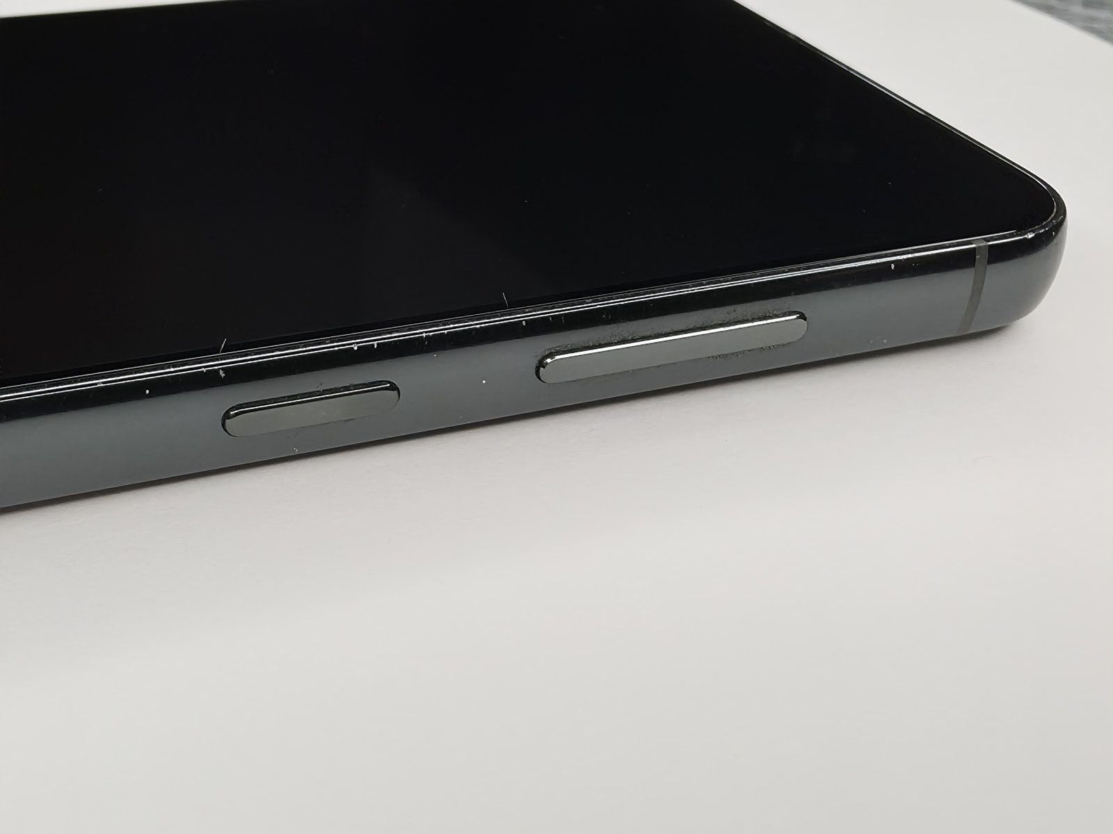 Samsung Galaxy S23+ top corner close-up