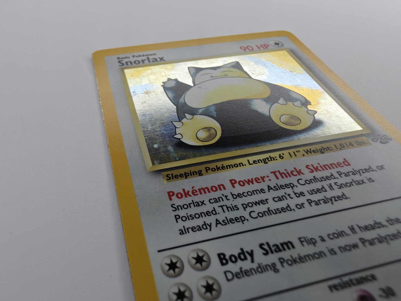 Snorlax holo angle close-up